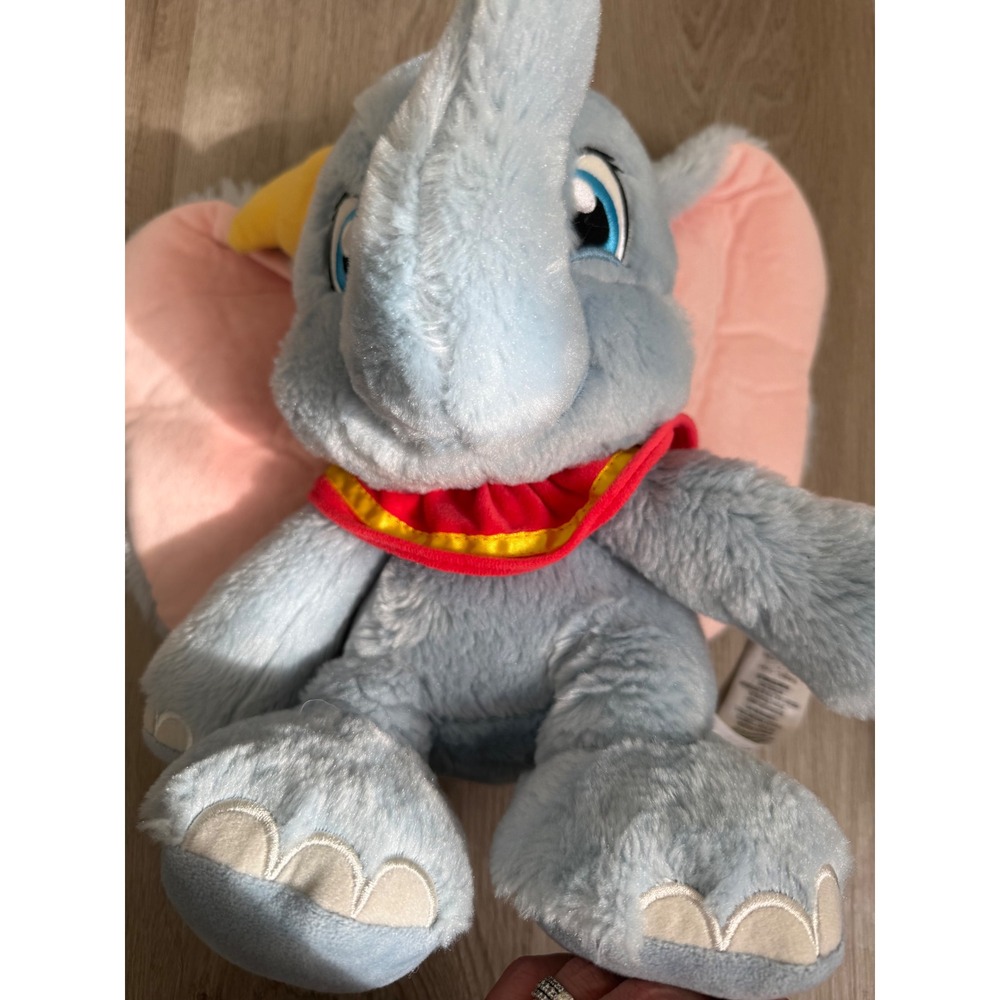 Disney Parks Dumbo the Flying Elephant Plush Blue Pink Large Ears 10 inch Toy